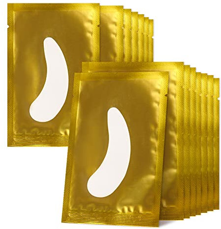50 Paar Augenpads für Wimpernverlängerung Wimpern Pads Wimpernverlängerung Pad Augenpads Wimpern Lint Free Eye Gel Patch Eyelash Extension Pads Wimpernlifting Pad Lash pads(Willowleaves Gold)