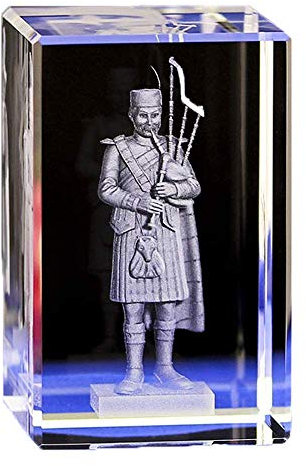 NEFSO Dudelsack Soldat Statue Figur Kristall Innendekoration Ornamente Kreative Kunsthandwerk Skulptur Heim Innendekoration für Freunde