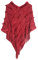 Schultertücher, Damen Schal Winter Scarf Acryl Weinrot Schal Wickelt Halstuch 70x70CM Weich Warm