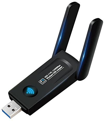 Bewinner Adaptador USB WiFi, Receptor Externo de Red Inalámbrica de 2,4/5 GHz de Doble Banda de 1200 Mbps, Adaptador Inalámbrico Mini WiFi Dongle para PC, Portátil y Escritorio