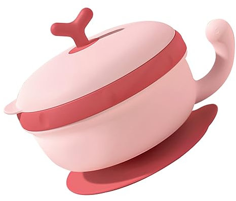 Toyvian 1 Pc Cuenco Termo Suction Cup Bowls for Babies Cubiertos Infantiles Vajilla Para Niños Cuenco Para Servir Comida Tazón De Aislamiento Térmico Tazón De Comida Bebé Acero Inoxidable