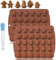 Stampi di Cioccolato di Natale,sunnilly 2 pezzi Stampo natalizio per cioccolatini,Stampo in Silicone per Cioccolato Natalizio,Stampi per Caramelle al Cioccolato (marrone)