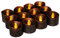 DOITOOL 4Stücke Flammenlose Teelichter mit Glitter Elektrische Kerzenlampe in Schwarz für Halloween Hochzeiten Partys Flackerndes Licht