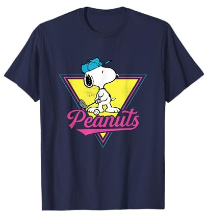 Peanuts - Golf Snoopy T-Shirt, Unisex, Cartoon, Kurzarm, Blau, S