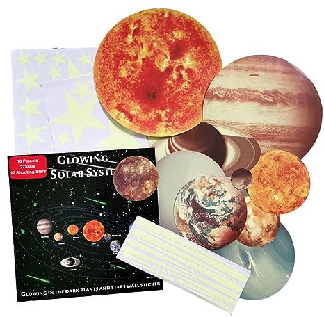 Kinderzimmer-Dekoration, leuchtend, Mond-Tapete, Kinderzimmer-, leuchtender Aufkleber, DIY, leuchtender Wandaufkleber, nachtleuchtende Tapete, Kombination, Mond,