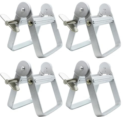 4 Stück Zahnpastaspender, Aluminiumlegering Tubenausdrücker Tubenquetscher Tube Squeezer für Zahnpasta, Gesichtscremes, Handcremes, Shampoos, Duschgels