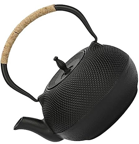 PRETYZOOM Tetera de Hierro Fundido sin Revestimiento Hecha Mano Antigua con Infusor para Preparar Té para Uso Casa Oficina