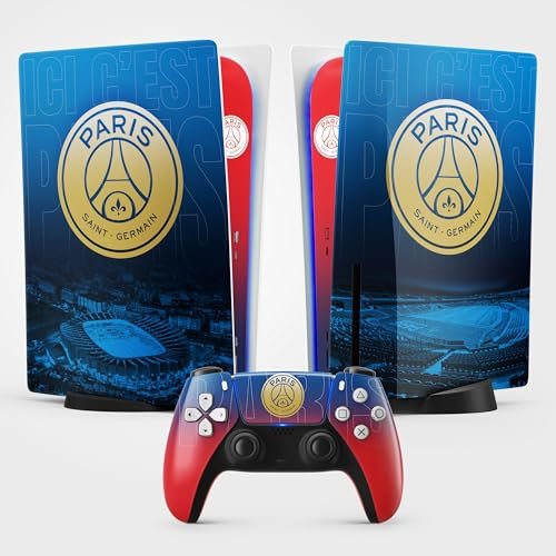 Sticker PS 5 Foot, Autocollant pour PS 5 Foot, Console et Manette, Edition Standard Disque, Skin Paris PS 5 (1 Manette)