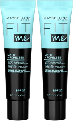 Maybelline New York Fit Me Primer Matte & Poreless, 30 ml (Packung mit 2)