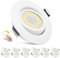 zexhy LED Einbaustrahler 230V Flach Dimmbar LED Spots 6W IP44 Bad Einbauleuchten Deckenspots Deckenstrahler,Warmweiß 3000K Schwenkbar Einbauspots für Badezimmer Küche Wohnzimmer,6er Set Weiß-Matt