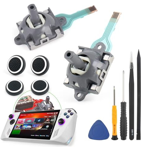 YWLRONG Joysticks für Asus ROG Ally RC71L Handkonsole Joystick Ersatz für GPD win3 Windows 10 Handheld Laptop Daumensticks Joystick Ersatz Zubehör Teile mit Reparaturwerkzeugen