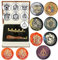 Hogwarts Siegelstempel Set, 7 Pcs Hogwarts Magische Wachssiegel Stempel Set und 1 Pcs Holzgriff, Vintage Wax Wachs Siegel Stempel Kit für Briefumschlag Postkartenetikett Hochzeitseinladung (7A)