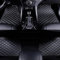 LECREA Auto Fußmatten für Jaguar XF 2008 2009 2010-2015 LHD, Allwetter Leder Fußmatten, Wasserdicht Anti-Rutsch Teppich Matten Vorne und Hinten Autoteppich, Auto Zubehör,A Black
