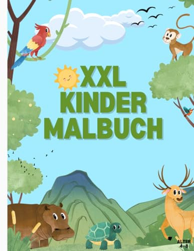 XXL Kinder Malbuch | 105 Motiven | Ausmalbuch für Kinder, Malvorlagen, Kreativbuch