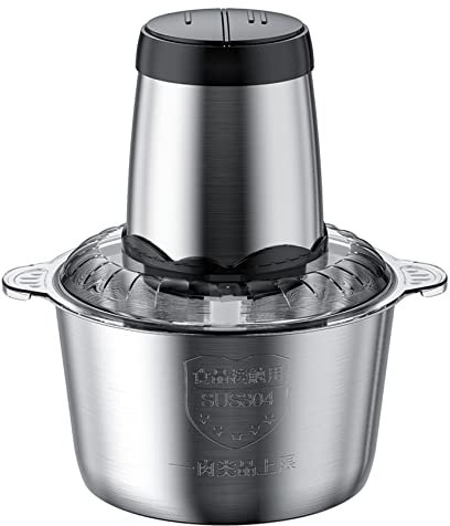 Peowuieu Picadora de Alimentos EléCtrica 3L Picadora de Carne de Acero Inoxidable Procesador de Alimentos MáQuina Licuadora ElectrodoméSticos de Cocina, Enchufe de la UE