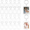 20 Pièces Porte-Clés Photo, Porte Cle Photo Transparent en Acrylique avec Anneau Brisé, Porte Clé Photo Personnalisé Rectangle pour Famille, des Couples, DIY Souvenir