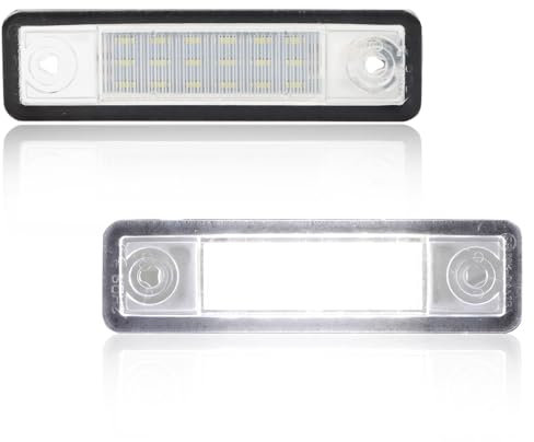 GSOWO LED Kennzeichenbeleuchtung für Astra F G Corsa B Zafira A Omega Vectra B, [Langlebig & Effizient] Hochwertige Can-bus Fehlerfrei 18 SMD Nummernschildbeleuchtung, 2 Stücke