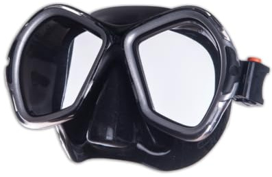 Salvas Sub Maschera Phoenix in Silicone Nero- Premium Maschera Subacquea Doppia Lente per Visibilità Ottimale e Sicurezza Durante le Immersioni - Maschera Professionale Snorkeling Fibbie Regolabili