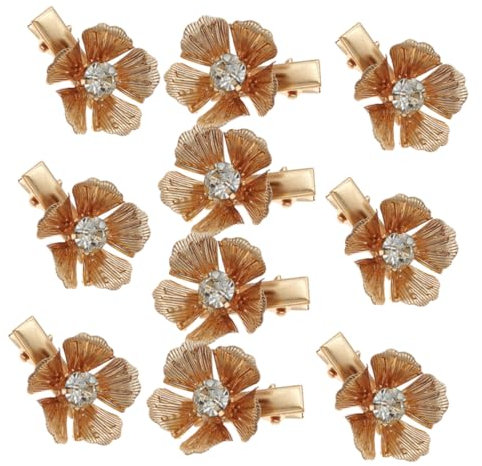 TOVINANNA 10Piezas Pinzas de Pelo de Metal para Mujeres Clips Decorativos de Flores Accesorios Versátiles para Peinados para Ocasiones Especiales