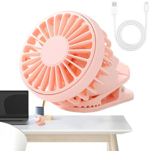 Fan with Clip - Stroller Fan with Clip - Battery Operated 3-Speed Cooling Tool for Travel Stroller Car Seat Home Gym Bed Kitchen Outdoor Umbrella Crib Camping Treadmill Golf