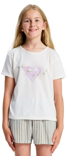 Roxy Kurzarm-T-Shirt LILYREGULAR Night Girls Weiß