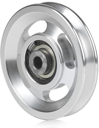 DBREAKS 1 styck 95 mm linrulle aluminiumlegering remskiva 300 kg | Smidig kabeldragning, för sportutrustning och garageports-rullsystem, gym styrketräningstillbehör