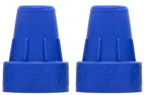 Dr. Paul Koch Krückenstopfen 2x Blau - Gummi Stopfen Für Gehhilfe & Krücken - Krückenkapsel Aus TPE Mit Stahleinlage - Für Höhere Stabilität - Ø16mm | Krückenkapsel Aus TPE Mit Stahleinlage - Für Höhere Stabilität - Ø16mm