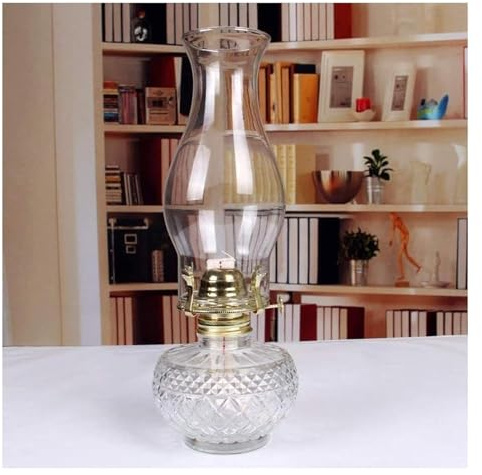 GDHKDDFL Campinglaternen, Einstellbare Feuer Docht Nostalgische Antike Klar Hurrikan Lampe Outdoor Camping Notfall Licht