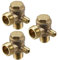 uxcell Air Compressor Check Valve, G1/2 x G3/8 x G1/8 Male Thread, Pneumatic One-Way Valve, Brass for Central Pneumatic Air Compressor 3pcs