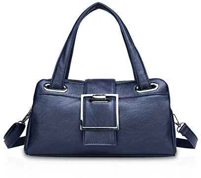 NICOLE & DORIS Damen Handtaschen für Damen Mode Umhängetasche Handtasche Schultertasche Frauen Retro Handtasche PU Leder Dunkelblau