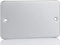 Metal Blanking Plate with 2 Breakouts Flush Mount Grey