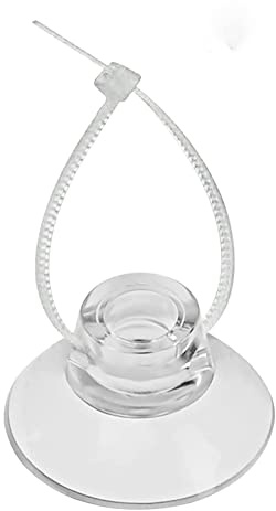 Pawfly 20 Pack Aquarium Suction Cups and 40 Pieces Adjustable Zip Ties Cables Set Fish Tank Tools for Binding Moss Holding Airline Tubing Decorations Shrimp Nests and Reptile Hammocks