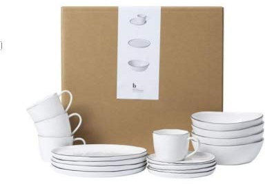 Broste Copenhagen 80019732 Salt Frühstücksset, Steingut, Weiß