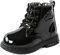 WYSBAOSHU Bambina Stivaletto Impermeabili Stivali Ragazze Winter Boots Stivaletti Antiscivolo Scarpe Neve Bambina Stivali Nero EU21