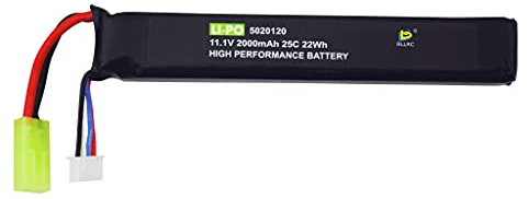 ZYGY 1PCS 3S 11.1V 2000mAh 5020120 Batterie au Lithium avec connecteur Odamiya pour Airsoft M4, Crane Stock, M110, G36, M14, L85, AUG, G3 Airsoft Gun Pistolet Airsoft Rifle