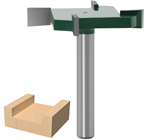 WSOOX CNC Spoilboard Surfacing Router Bit, 1/4 Inch Shank Slab Flattening Planing Bits 40mm Cutting Diameter Carbide Planer Bit, 1/4 Inch Cutting Height Woodworking Router Tool