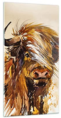 Glasbild 65x120 cm Wandbild Glasdruck Kunst Tiere - 4708
