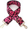 PTNKUIIY Taschengurt Verstellbar Schulterriemen für Taschen 80-130cm mit Karabiner Leopard Muster 5cm Breit Schultergurt Trageriemen Umhängegurt DIY Zubehör für Tasche Handtaschen für Damen,Rose