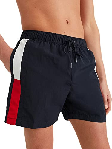 Tommy Hilfiger Badeshorts Eingrifftaschen Gummibund mittelrot