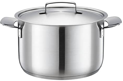 Fiskars Fait-tout, 5 l, non revêtue, Convient pour tous types de Cuisinières, Inox recyclé, All Steel, Argenté, 1064752