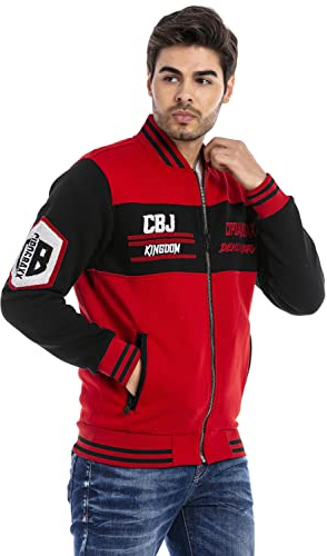 Cipo & Baxx Herren Sweatjacke Hoodie Series – Stylischer Pullover im Modernen Casual Streetwear Stil mit Reißverschluss & Kapuze für Alltag Freizeit & Party
