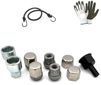 COMPATIBILE CON TOYOTA Yaris Cross dal 2022 in poi (DB2) DADI ANTIFURTO PER RUOTE AUTO KIT DADO PER CERCHIO IN ACCIAIO 4 DADI+2 CHIAVI