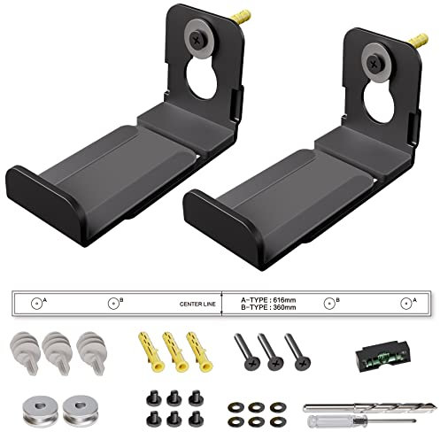 AENTGIU Sound Bar Mounts Under TV, Soundbar Wall Mount Bracket Universal Speaker Mounting Shelf Adjustable (3.4-5.8) for Samsung, Vizio, Lg, Sony, JBL, Bose Soundbar Mount with Hardware Kit