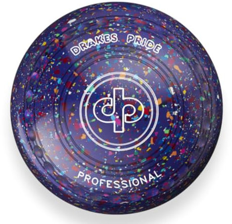Drakes Pride Professional Bowls - Purple Harlequin, Gripped, Size 1, Heavy
