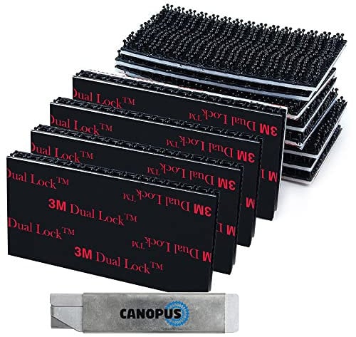 CANOPUS Profi Dual Lock Extra Stark SJ3550 CF Selbstklebend Klebepad Wasserfest (25mm x 50mm) 16 Stück Für Bilderrahmen Hängen, Kennzeichenhalter, Nummernschild
