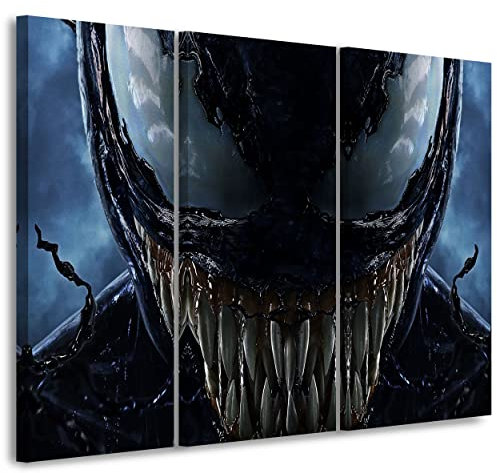 Artis Prints Leinwandbild Venom | Comic - Action - Hollywood, Wandbild auf Keilrahmen gespannt - Klein bis XXL, Wohnzimmer - Flur - Dekoration