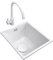 Acero Inoxidable Fregadero Moderno Rectangular 34x38x20cm Montaje Inferior Rejilla 1 Agujero Incluye Grifo Blanco