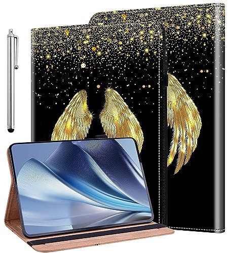 BOLELAW Hülle für iPad Air 3. Generation 2019 / iPad Pro 10.5 Zoll PU Leder Folio Case mit Stifthalter, Kartenschlitz, Standfunktion Klapphülle für iPad Air 3 Tablet Hülle, Goldene Schwingen
