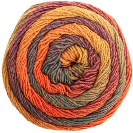 Frida's Wollhaus Pro Lana 150 g Diamant Stricken Häkeln Farbverlaufswolle Multicolorgarn Wolle 15 Farben (89 | Orange-lila)