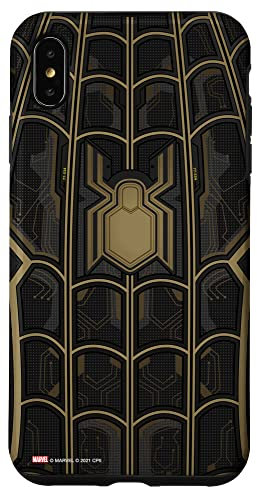Marvel Spider-Man No Way Home Black and Gold Suit Case for iPhone XS Max